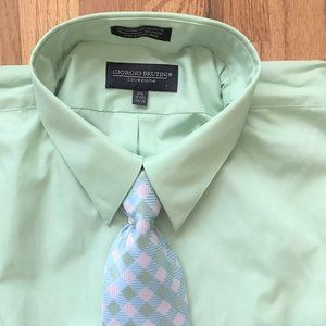 New Men's Giorgio Brutini , Long Sleeve Shirt with Tie .